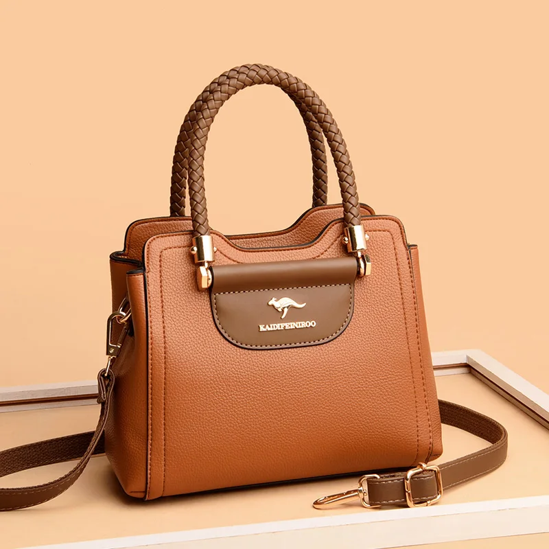 Genuine Brand Handbags For Women 2024 Luxury Ladies Hand Bag Female Leather Shoulder Top-Handle Crossbody Bags Casual Tote Sac - Image 3