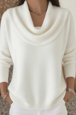 Autumn Women's Knitted Sweater Oversize Chic O Collar Vintage Pullover Soft Winter Warm Vintage Red Sweaters For Women 2025 Tops