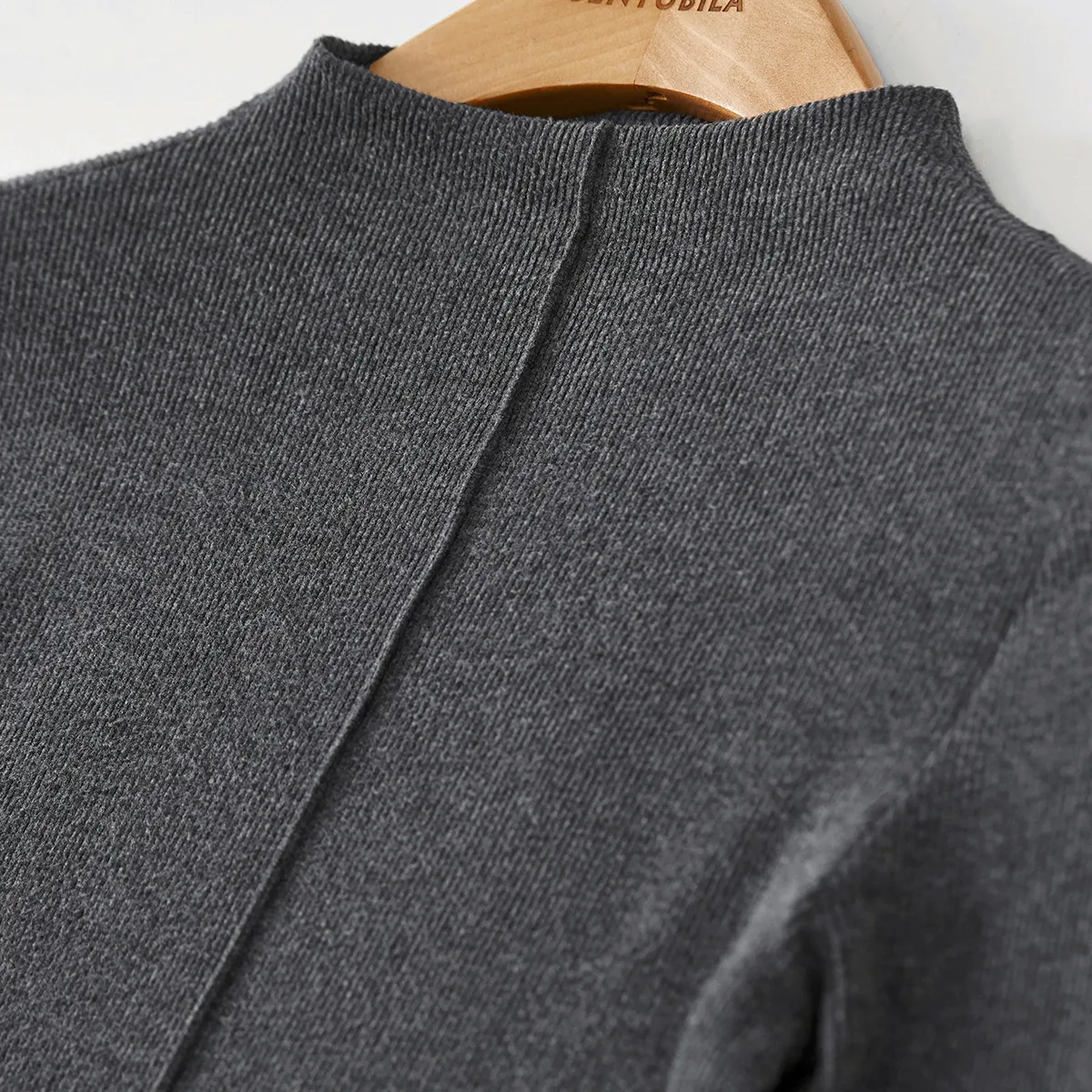 SENTUBILA Women's Dress 2025 Winter Retract Waist Half High Neck Shirring Knitted Long Dresses Elegant Woman Clothes 154LG3633X - Image 4