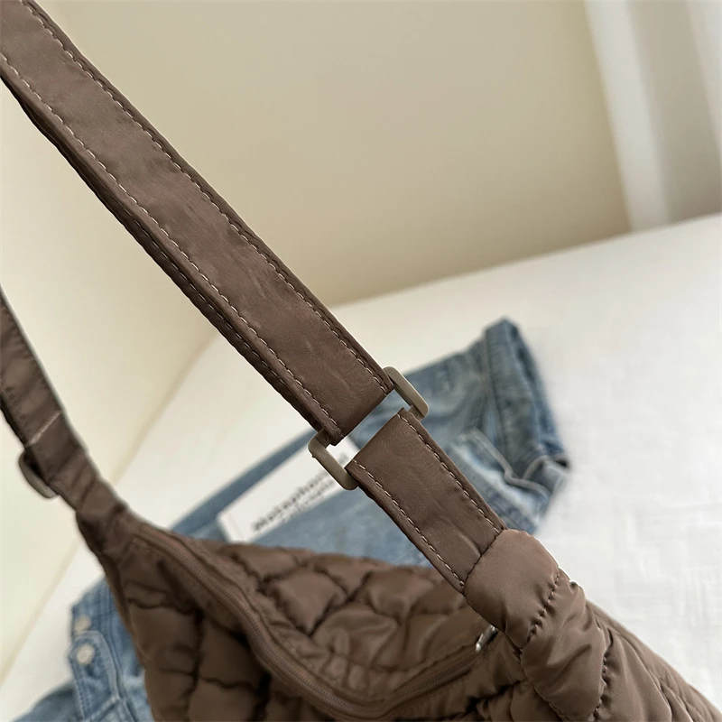 2025 New Quilted Puffer Shoulder Bag for Women Large Capacity Tote Sling Bag Fashion Casual Crossbody Satchel Bag Female Handbag - Image 5