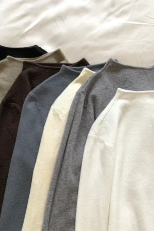 2025 Women Turtleneck Knitted Pullovers Solid Sweater Harajuku Korean Soft Warm Knitwear Autumn Winter Fashion Slim Jumpers Tops